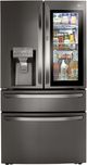 LG 36" 22.5 Cu. Ft. PrintProof™ Black Stainless Steel Smart Wi-Fi Enabled Counter Depth French Door Refrigerator with CraftIce™-0