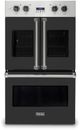 Viking® 7 Series 30" Cast Black Professional Built In Double Electric French Door Wall Oven-0