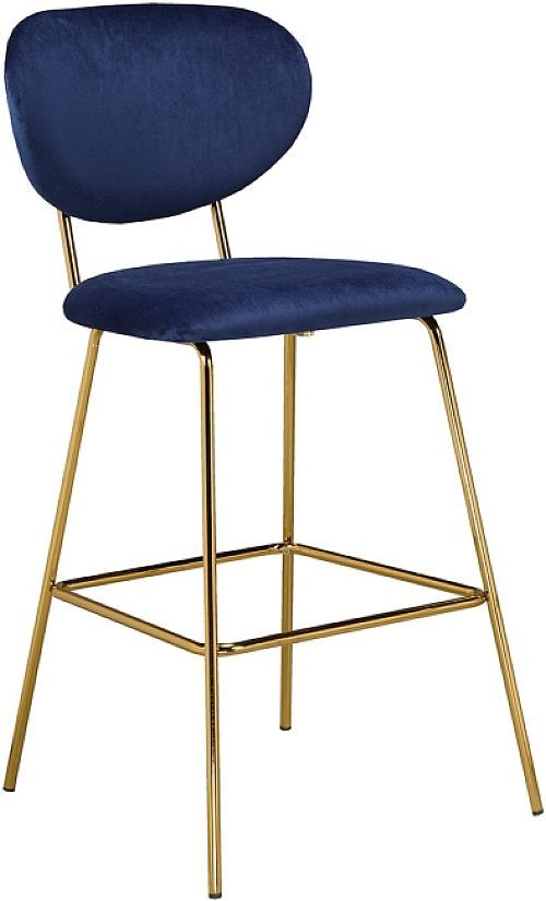 Brassex Inc. 2-Piece Navy/Gold 30" Bar Stool Set-0