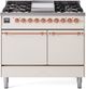 Ilve® Nostalgie II Series 40" Antique White Pro Style Dual Fuel Range-0