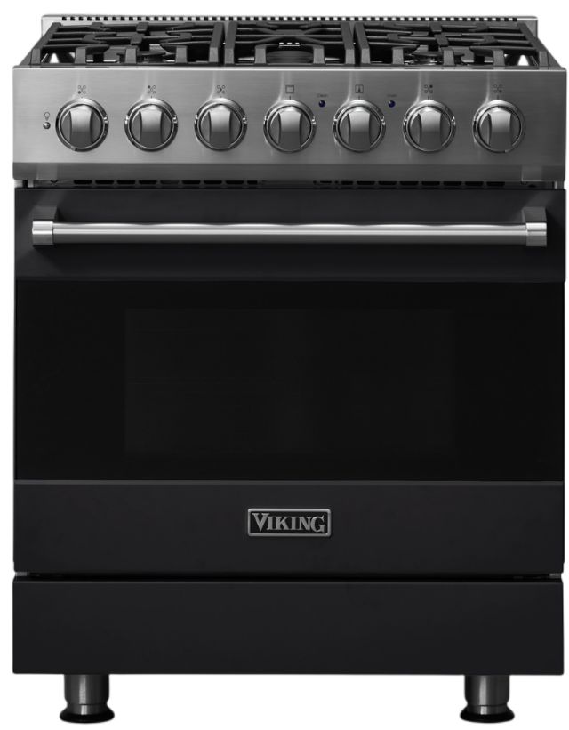 Viking® 3 Series 30" Onyx Pro Style Dual Fuel Range-0