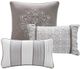 Olliix by Madison Park 7 Piece Grey King Bellagio Jacquard Comforter Set-2