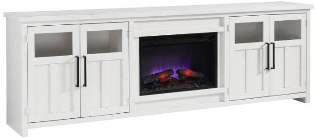 aspenhome® Finnegan White 98" Fireplace Console-0