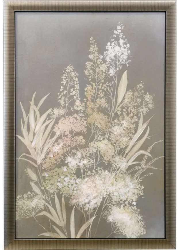 StyleCraft Delicate Branch Gunmetal/Off-White/Taupe Wall Art-0