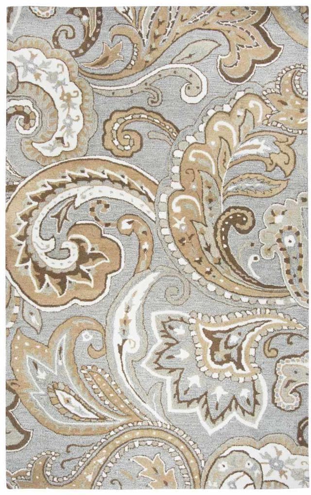 Rizzy Home Suffolk Gray 5'x8' Rectangular Rug-0