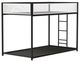 Furniture of America® Southall Matte Black/Matte White Youth Twin/Twin Metal Bunk Bed-2