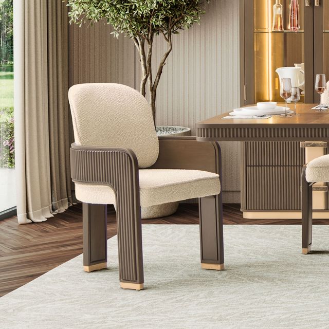 Michael Amini® West Kensington Medium Espresso Dining Arm Chair-1