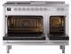 Ilve® Nostalgie II Noblesse 48'' Custom RAL Color Pro Style Dual Fuel Range with Chrome Trim-1