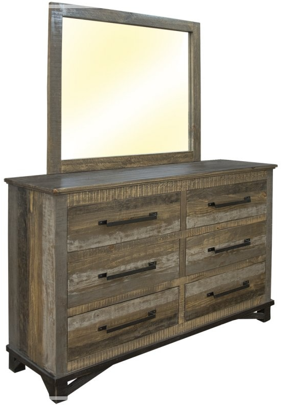 International Furniture Direct Loft Brown 4-Piece Brown Eastern King Bedroom Set-2
