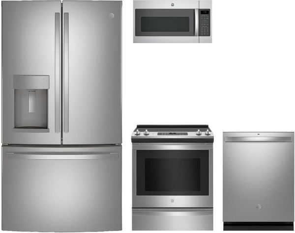 GE Kitchen Package GE 4-Piece Stainless Steel Kitchen Package