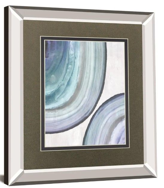 Classy Art Endless Blue II By Eva Watts Mirror Framed Wall Art-0