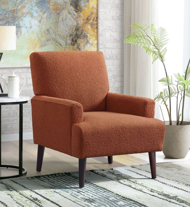 Elements International Kiwi Orange Accent Chair-1