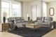 Signature Design by Ashley® Real Moments Ash Power Reclining Sofa with Audio Seating-1