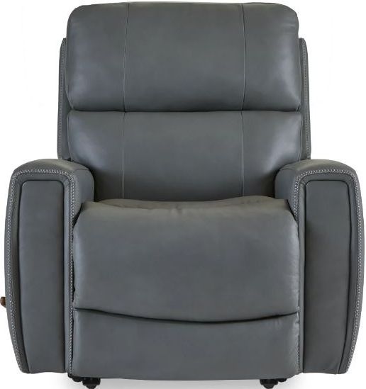 La-Z-Boy® Apollo Blue Grey Leather Manual Wall Recliner-1