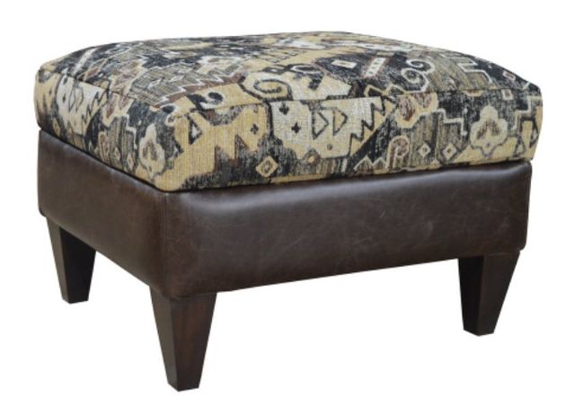 Marshfield Furniture Montana Beige/Black/Dark Brown Non Storage Ottoman-0