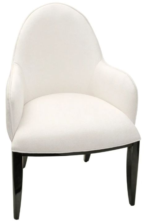Michael Amini® Tuxedo Piano Keyboard Dining Arm Chair-0
