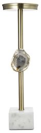 A & B Home Gold/White Tall Pillar Holder-1