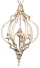 A & B Home Donalt Crowned Gold/White 3-Light Chandelier-1