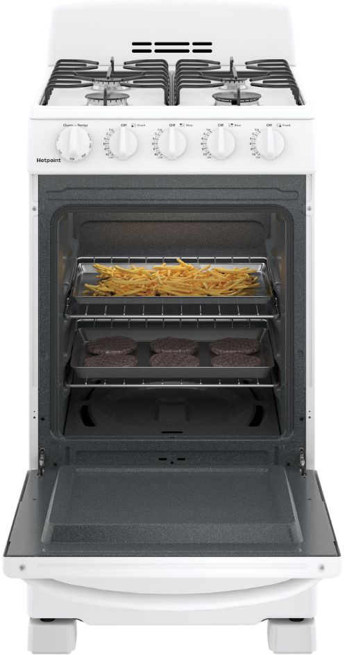 Hotpoint® 20" White Freestanding Gas Range-2