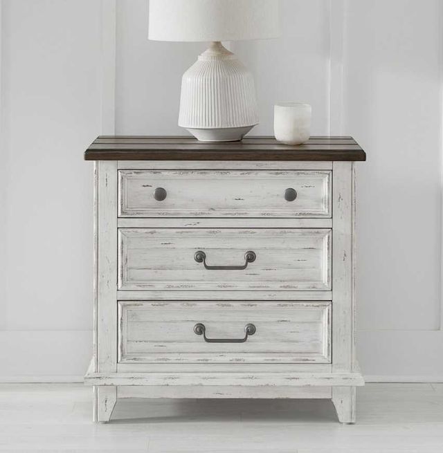 Liberty Furniture River Place Riverstone White/Tobacco Nightstand-1