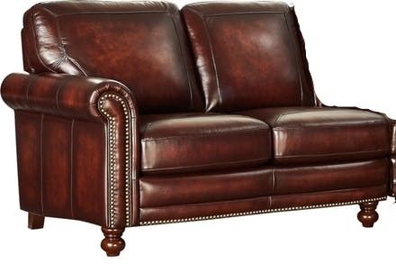 Leather Italia™ Westport Hampton Brown Left Arm Facing Loveseat-0