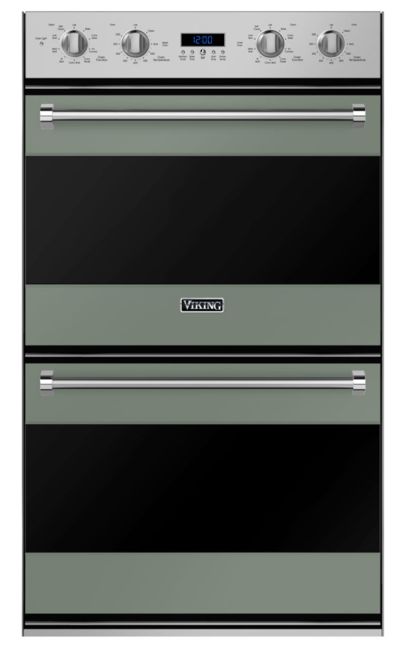 Viking® 3 Series 30" Eucalyptus Double Electric Wall Oven-0