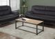 Monarch Specialties Inc. Brown Terracotta Title  Coffee Table with Hammered Brown Base-2