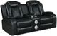 New Classic® Home Furnishings Orion II Black Dual Manual Reclining Loveseat-0