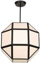 Uttermost® Hoi An Ivory Tyvek/Matte Black 4-Light Geometric Chandelier-5