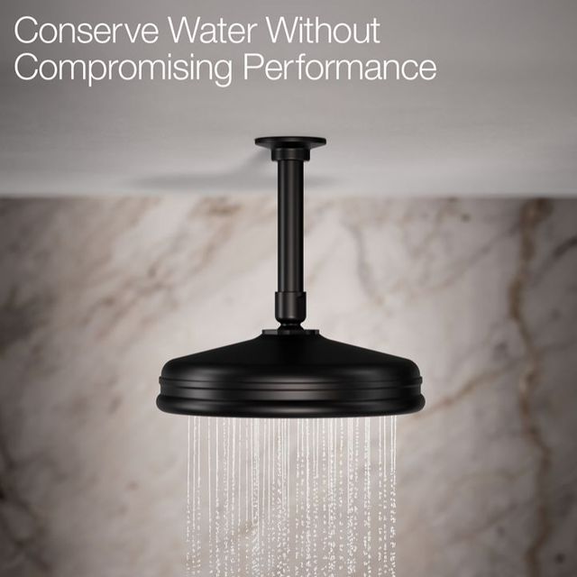 KOHLER® Matte Black 2.5 GPM 8" Single-Function Rainhead-3