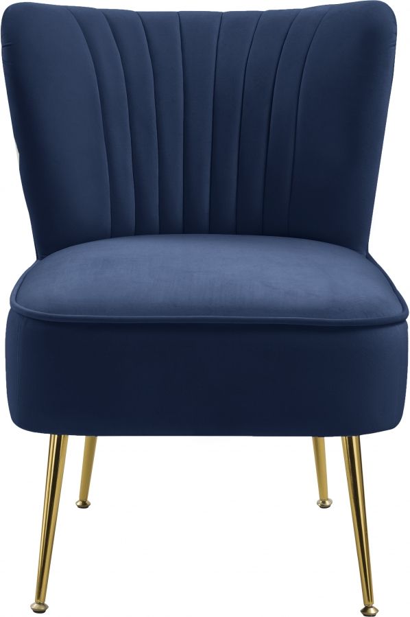 Meridian Furniture Tess Navy Velvet Chair-1