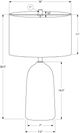 Monarch Specialties Inc. Beige Ceramic Table Lamp with Ivory Shade-1
