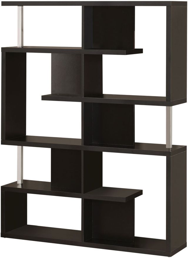 Coaster® Hoover Black/Chrome 5-Tier Bookcase
