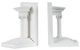 A & B Home 2-Piece Matte White Roman Column Bookend Set-0