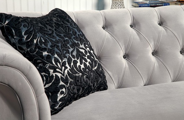 Furniture of America® Rotterdam 2-Piece Warm Gray Right-Arm Facing Sectional and Chaise-2