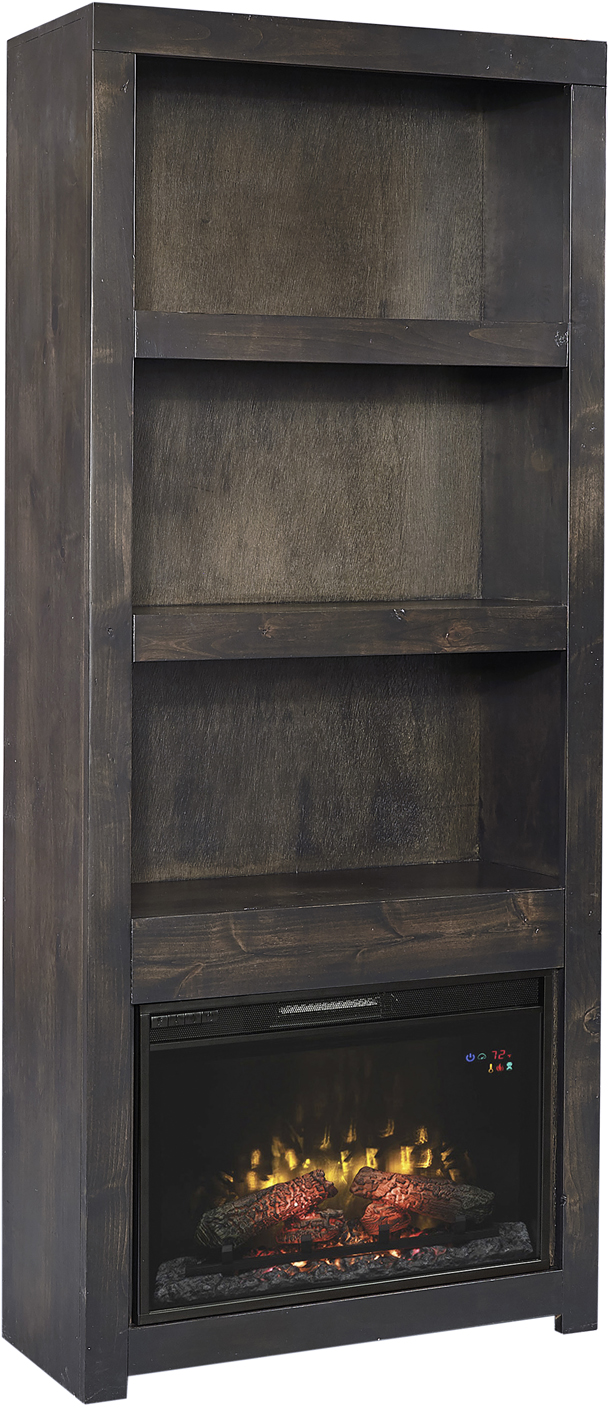 aspenhome® Avery Loft Ghost Black 74" Fireplace Display Case