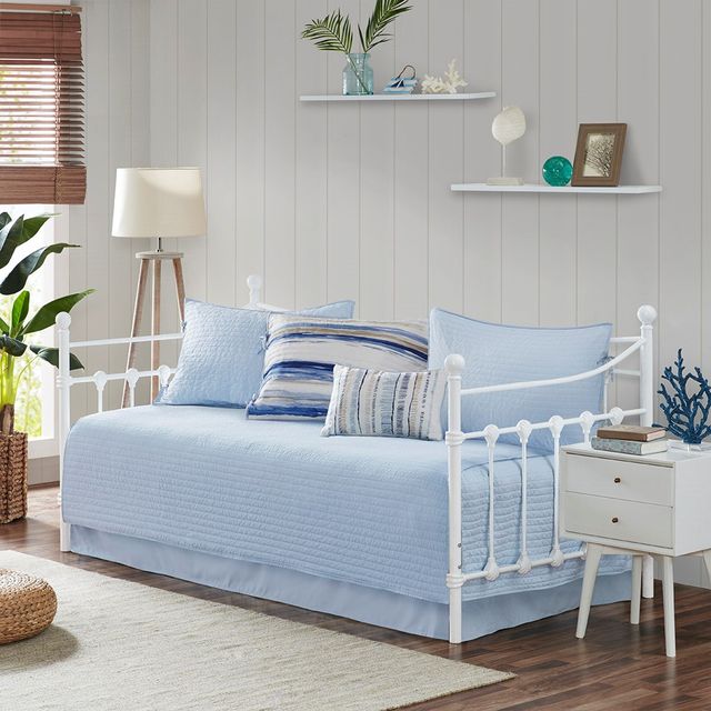 Olliix by Madison Park 6-Piece Blue Marina Reversible Daybed Cover Set-4