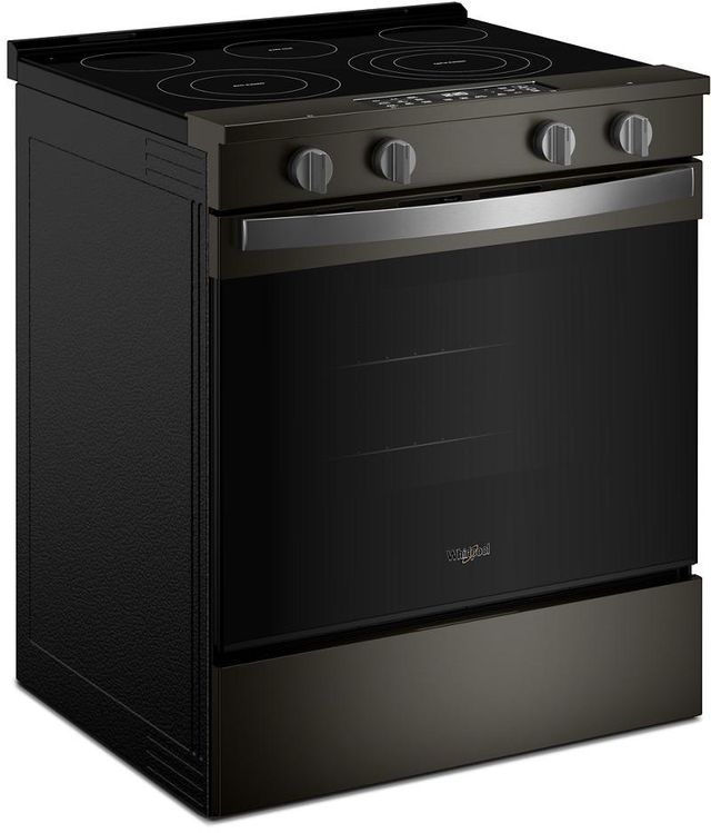 Whirlpool® 30" Black Stainless Steel Glass Top Slide-In Electric Range with Air Cooking Technology-3