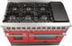 FORNO® Galiano 48" Stainless Steel Pro Style Dual Fuel Range with Red Door-2
