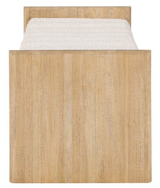 Meridian Furniture Waverly Cream/Natural 52" Upholstered Bench-3