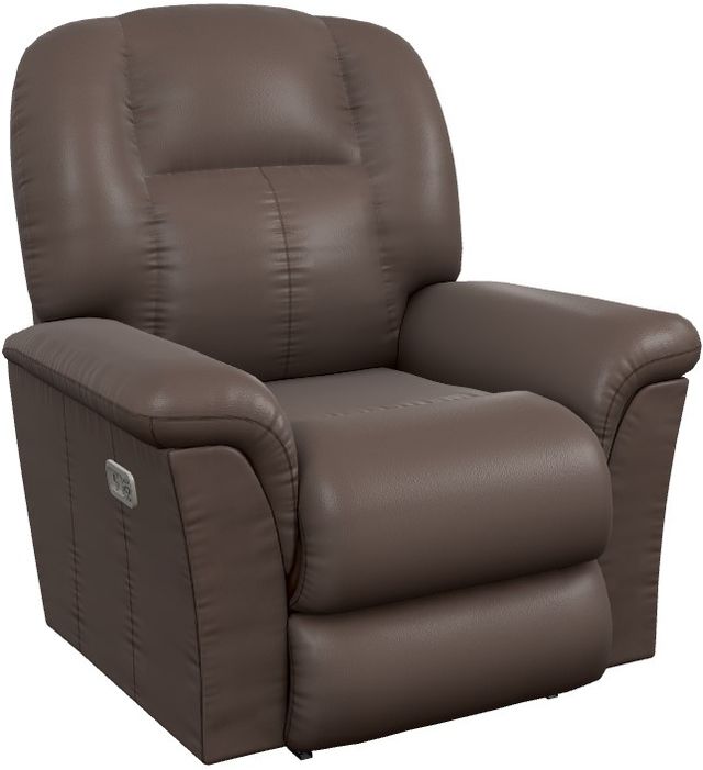 La-Z-Boy® Jasper Dark Brown Leather Power Wall Recliner with Headrest and Lumbar-0
