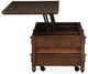 Magnussen Home® Roanoke Cherry Lift Top Cocktail Table with Slate Insert Top -1