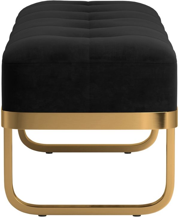Coaster® Black and Brass Bench-2