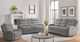 Elements International Avanti Whiskers Nature Grey Power Reclining Sofa-3