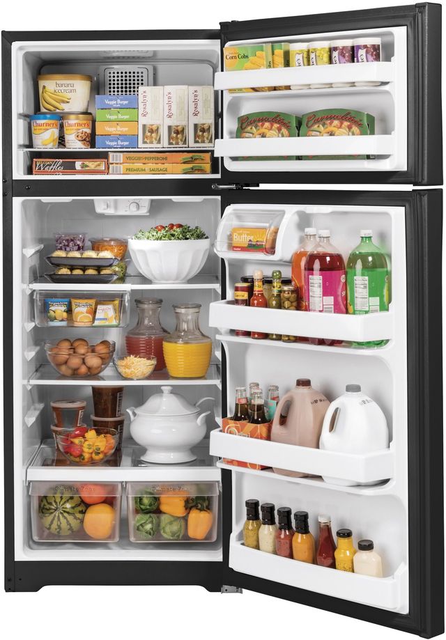 GE® 28" 17.5 Cu. Ft. Black Top Freezer Refrigerator-3