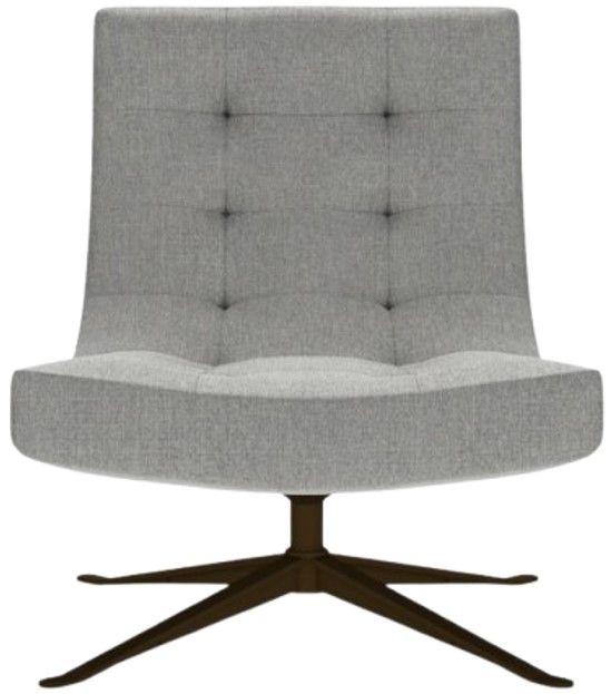 American Leather® Customizable Petra Fabric Swivel Chair-1