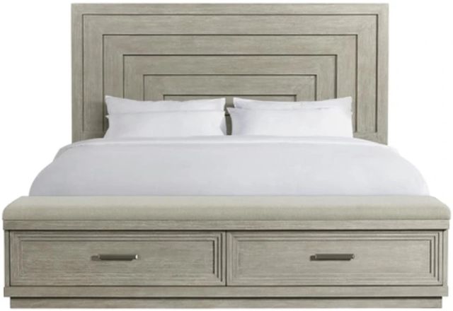 Riverside Furniture Cascade Dovetail California King Upholstered Panel Storage Bed-2