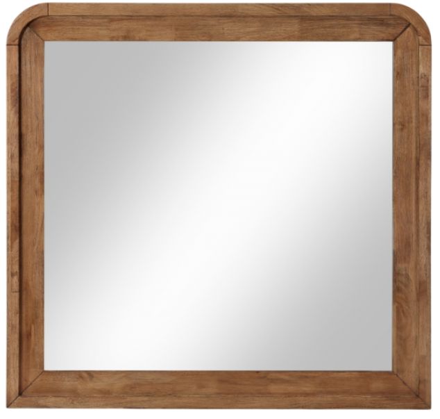 Meridian Furniture Fluted Walnut Mirror-0