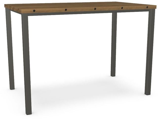 Amisco Customizable Ricard Solid Birch Bar Table with Decorative Bolts Tabletop-0