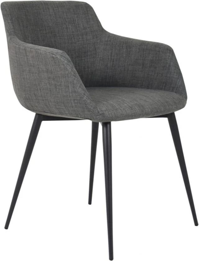 Moe's Home Collection Ronda 2-Piece Dark Grey Dining Arm Chair Set-0